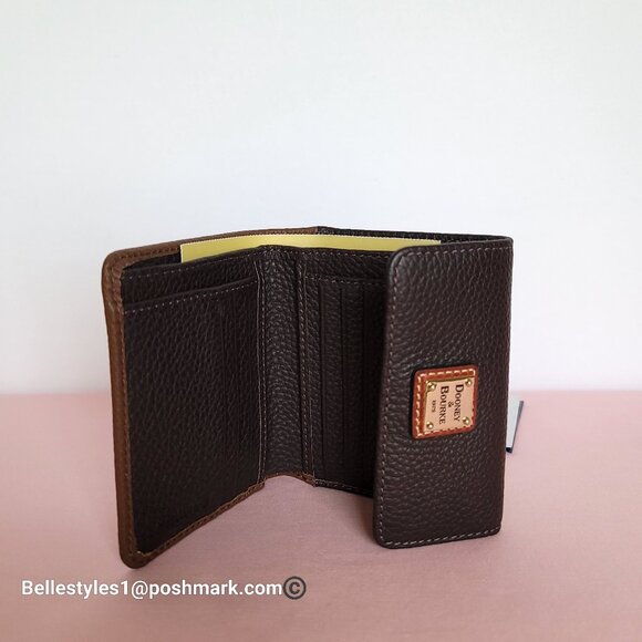 DOONEY & BOURKE Colorblock Small Flap Pebbled Leather Credit Card Bifold Wallet - Picture 12 of 16